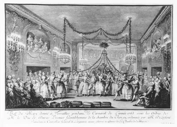 Ballo di maggio a Versailles durante il Carnevale del 1763